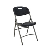 Silla plegable de plástico para exteriores, silla portátil para reuniones de oficina, silla para banquetes de boda al aire libre