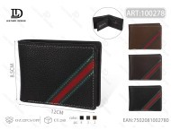 Portafoglio da uomo in pelle intrecciata con motivo Lychee, chiusura a piega corta, per uso quotidiano - Product Image 1