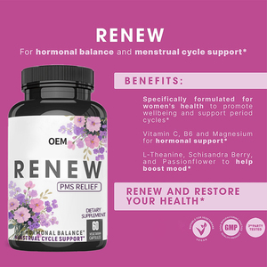 Chaste Berry tâm trạng & Hàng tháng Thời gian sức khỏe thuốc phụ nữ hormone cân bằng chu kỳ kinh nguyệt hỗ trợ cứu trợ PMS Viên nang vitamin - Product Image 3