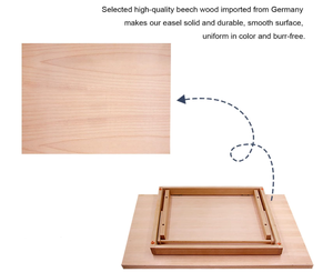 Caballete de Mesa de Madera Maciza Ecológico, Soporte de Pintura Resistente Hecho a Mano <span class=keywords><strong>para</strong></span> Principiantes, Estudiantes y Niños, <span class=keywords><strong>para</strong></span> Dibujo Artístico - Product Image 5