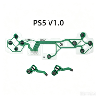 Film conducteur pour manette PS5, câble flexible pour boutons croisés LR V1/V2/V3, vert, pièces de réparation en plastique