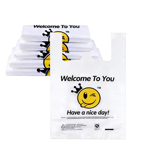Disposable HDPE Vest <b>Bag</b> <b>Food</b> Grade Plastic Grocery <b>Bag</b> Custom Size Logo Printed For shopping - Product Image 4