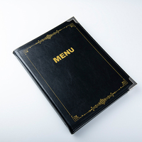 Prix usine Logo personnalisé Transparent PVC PU cuir bord Restaurant Menu couverture 8.5x11 pouces A4 taille Menu couverture/livre