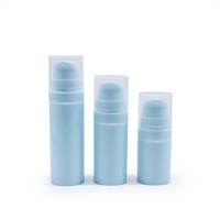 Flacon pompe cosmétique sans air en plastique PP vide de 5 ml, 10 ml, 15 ml, flacon de lotion sans air avec logo personnalisé