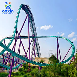 โรงงานอันซิน ผู้ผลิตเครื่องเล่นโรลเลอร์โคสเตอร์ขนาดใหญ่จากเหล็กและไฟเบอร์กลาส รับผลิตเครื่องเล่นแบบแขวน/กลับหัวตามสั่ง สำหรับสนามบิน - Product Image 4