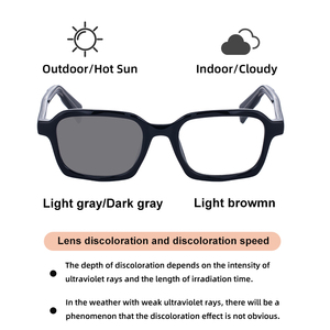 Lunettes de soleil KAJILA rétro, design personnalisé, logo, monture carrée souple, photochromiques, anti-lumière bleue, protection UV400, pour femmes et hommes - Product Image 5