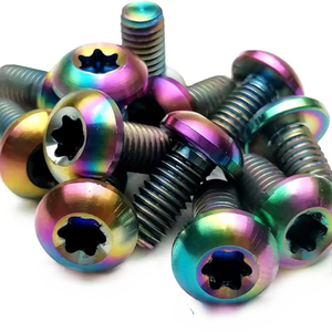 GR5 titanyum cıvata M5 M6 M8 fabrika fiyat fincan kafa Torx cıvata renkli disk fren rotoru vidalar raptiye T25 - Product Image 6