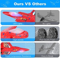 Vente chaude 6 Pack Avion Lanceur Jouet Catapulte Avion Jouets avec Lumière LED Pour Enfants En Plein Air Sport Volant Jouets