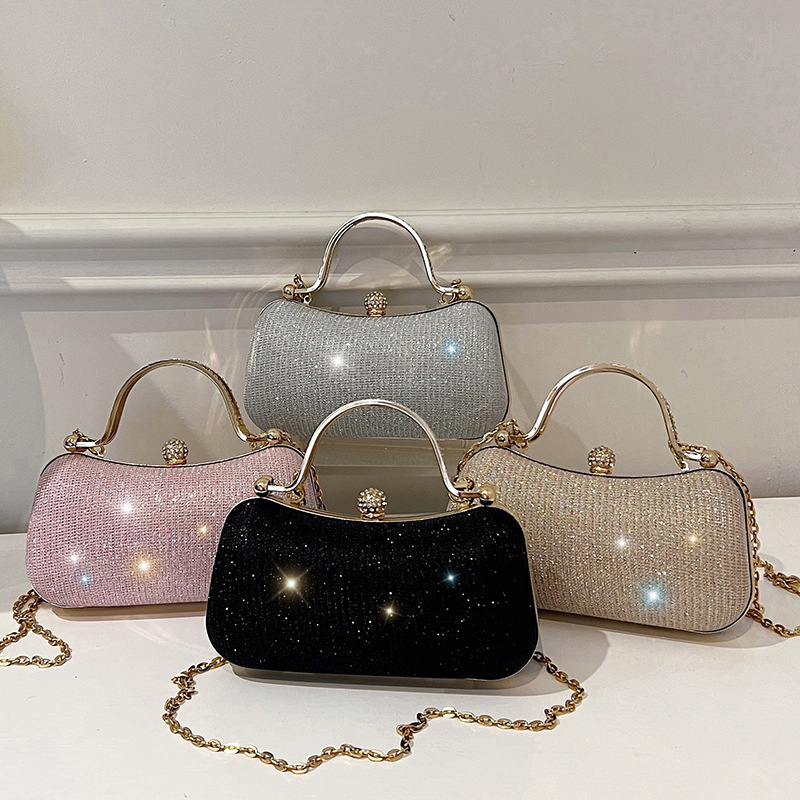 Women Elegant Glitter Rhinestone Shoulder Crystal