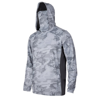 Conjunto Personalizado de Ropa de Pesca Camuflada 3 Piezas, Protección UV UPF 50+, Secado Rápido, Sudadera de Pesca con Capucha y Mascarilla, Camisa de Pesca de Manga Larga