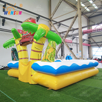 WINSUN Château Gonflable en PVC, Parc à Bulles, Fosse à Mousse, Terrain de Rebond Candyland, Ignifuge, Étanche, Installation Facile, Aire de Jeu Commerciale pour Enfants
