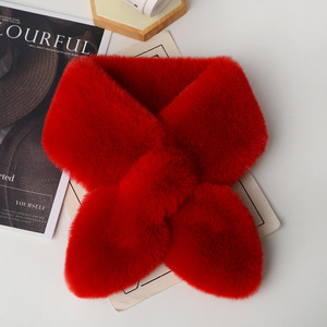 ผ้าพันคอกำมะหยี่ขนยาวสำหรับผู้หญิงผ้ากำมะหยี่คอตุ๊กตาฤดูหนาวสำหรับฤดูใบไม้ร่วงและฤดูหนาว - Product Image 6