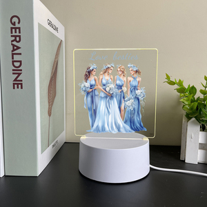 โคมไฟตั้งโต๊ะ LED สำหรับงานแต่งงานแบบกำหนดเองได้3D สี่เหลี่ยมที่ทันสมัยสำหรับตกแต่งวันวาเลนไทน์ห้องนอนใช้แบตเตอรี่ - Product Image 3