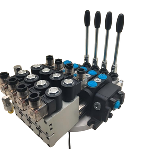 วาล์วควบคุมทิศทางไฮดรอลิกแบบแยกส่วน DCV60DY 60 ลิตร/นาที 4 ช่อง แบบแมนนวลและอิเล็กโทรไฮดรอลิก ตัวจ่ายไฮดรอลิก - Product Image 6