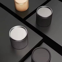 Serrure magnétique ronde minimaliste, serrure sphérique pour chambre à coucher, poignée de porte universelle silencieuse de luxe légère pour intérieur, noir