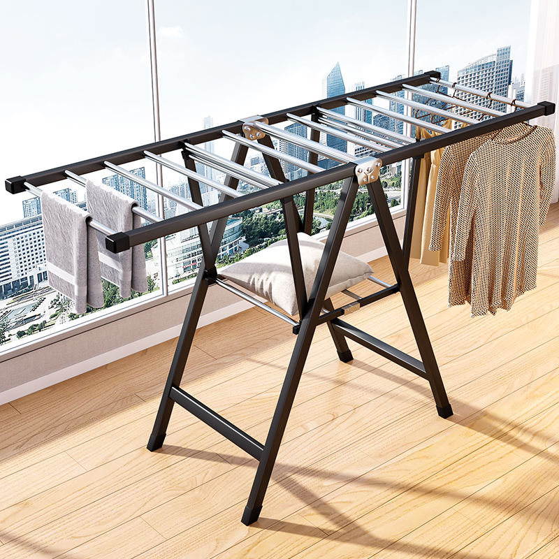 Heavy Duty Foldable Clothes Drying Racks Clothing Organizer Iron Laundry  Stand, Rust-Resistant, Multi-Layer Clothes Drying Rack