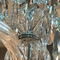 Lustre en cristal transparent de style européen, luminaire suspendu en verre pour hall de villa, éclairage intérieur de maison