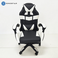 Fauteuil de bureau gaming en cuir ergonomique inclinable et réglable en hauteur, pivotant, pour PC Gamer, style course, vente en gros