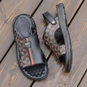 รองเท้าแตะฤดูร้อนสำหรับผู้ชาย ไซส์ 47 48 49 50 รองเท้าชายหาดแบบสวม สีน้ำตาล รองเท้าไซส์ใหญ่ - Product Image 3