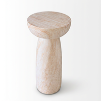 Table basse décorative Cammy Stone en marbre naturel, moderne, minimaliste, légère et écologique pour salon et balcon