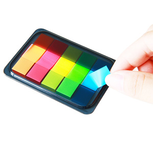 Deli – notes autocollantes fluorescentes, 12x44mm, couleurs mélangées, bloc-notes auto-adhésif, étiquettes en papier, forme carrée, 100 feuilles - Product Image 4