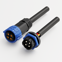 Connecteur circulaire étanche M25 à 4 broches, à visser ou à souder, 30A 300V IP67, mâle-femelle, pour montage sur panneau, pour équipement