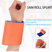 Férula de Aluminio para Fijación de Fracturas, para Supervivencia al Aire Libre, Emergencias Médicas, Primeros Auxilios, Enrollable, Maleable, Ligera, Acolchada con Espuma