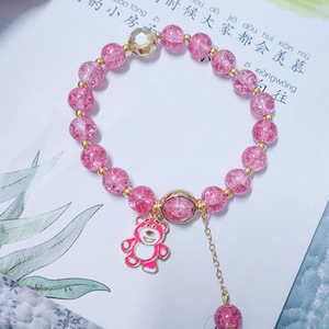 Sanrio, pulsera de estudiante para niños, cristal brillante, Jade <span class=keywords><strong>Guigou</strong></span>, cuerda de mano, estampado geométrico, joyería de mano de moda para regalo - Product Image 1