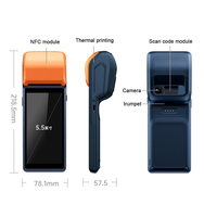 Nueva llegada Android Nfc Wifi 5G 1D 2D caja registradora profesional pago portátil móvil sistema de mano Pos