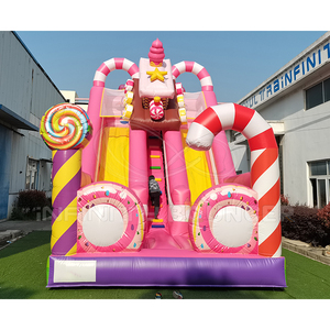 <span class=keywords><strong>2025</strong></span> mới Inflatable màu hồng kẹo nhà Inflatable Bouncer với trượt trong nhà hoặc ngoài trời Inflatable nhảy nhà với trượt - Product Image 3
