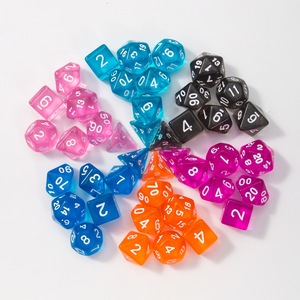 <span class=keywords><strong>Juego</strong></span> de Dados Poliédricos Transparentes de Acrílico para Juegos de <span class=keywords><strong>Rol</strong></span>, 7 Piezas, D20, para Juegos de <span class=keywords><strong>Mesa</strong></span> de <span class=keywords><strong>Rol</strong></span> - Product Image 1
