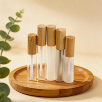 Tubes de brillant à lèvres 5/10 ml avec capuchon en bambou, emballage cosmétique, utilisation en camping, randonnée, urgence, solaire