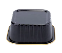 Récipient jetable en papier d'aluminium de 150ML moules à pizza plateau à tarte tasse de cuisson en feuille de Cupcake avec couvercles