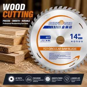 Lame de scie circulaire TCT 40T de 14 pouces (355*30mm) avec tranchant de 3,4mm pour une coupe rapide du bois dur, du bois tendre et du bois d'œuvre - Product Image 1