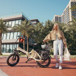Vélo tout-terrain pliable haut de gamme 20 pouces avec grandes roues, finition blanc mat, pour adultes, disponible en entrepôt UE - Product Image 3