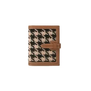 ITAMOOD Tweed Patchwork portefeuille porte-cartes marque de luxe matelassé portefeuille exquis mode pochette