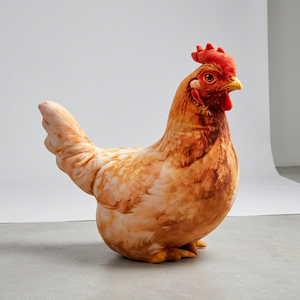 Coussin en peluche poulet réaliste grande taille, animal en peluche doux avec rembourrage en coton PP pour enfants de 8 à 13 ans, décoration de chambre unisexe, anniversaire - Product Image 1