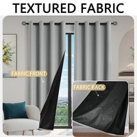 Rideaux occultants perforés couleur unie à œillets en polyester 132x214cm personnalisables pour chambre, salon, maison