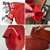 Selang Pemadam Kebakaran Kunan Red EPDM 200 PSI Single Double Jacket Tahan Abrasi dan UV, Pipa Air, Grosir, Supplier Pabrik Global