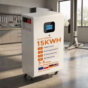 Paquete de Baterías LiFePO4 de 51.2V 300Ah 15kWh, IP55, Apilable, Tipo <span class=keywords><strong>Rack</strong></span> de Servidor CAN, 30KW Máx. para Inversor Híbrido Solar Doméstico - Product Image 1