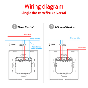 สวิตช์สัมผัสอัจฉริยะ LangYeao Tuya Zigbee ไม่ต้องใช้สายนิวทรัล ไม่ต้องใช้คาปาซิเตอร์ รีเลย์แม่เหล็ก ใช้งานร่วมกับ <span class=keywords><strong>Alexa</strong></span> Google Home ได้ 1/2/<span class=keywords><strong>3</strong></span> ช่อง - Product Image 6
