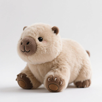 Peluche Capybara Mignonne Super Douce avec Rembourrage en Coton PP et Doublure en Maille, Jouet en Peluche pour Enfants
