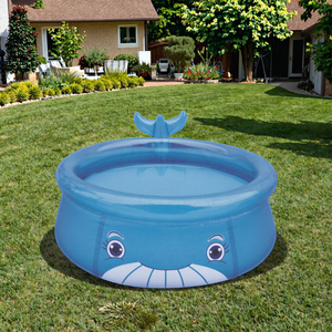 Jilong avenli 17399 3D ปลาวาฬพ่นสระว่ายน้ำรูปสัตว์น่ารักพีวีซีเด็ก1.75mX62cm เป่าลม - Product Image 4