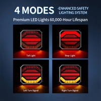 Feux de remorque sans fil LED 12V, kits de feux arrière combinés sans fil à montage arrière efficaces pour remorques et camions