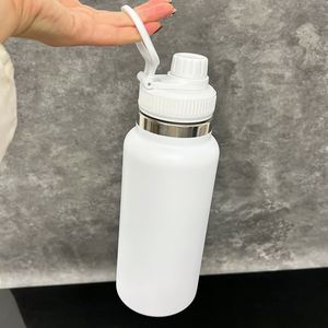 Insulated Stainless <b>Steel</b> Large Capacity 32 Oz Wide Mouth Bpa Free Sport Water <b>Bottle</b> With Spout Lid - Product Image 4