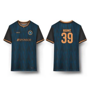 Camiseta de Fútbol Retro Personalizada para Hombre, Nuevo Diseño, Jersey de Fútbol con Impresión por Transferencia de Calor, Corte Automatizado, Cuello en V, 100% Poliéster - Product Image 2