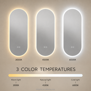 Kingstin Espejo Inteligente LED Ovalado Sin Marco Retroiluminado Espejo de Baño Tamaño y Grosor Personalizado - Product Image 2