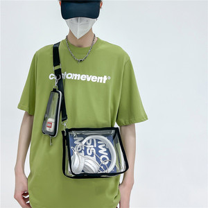 Sac bandoulière unisexe en PVC transparent avec fermeture éclair, imperméable, pour toutes les saisons, voyages et usage quotidien - Product Image 6