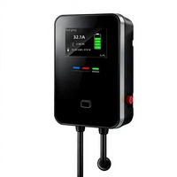 Station de recharge intelligente pour maison connectée, norme européenne, 7 kW, 32 A, AC 220 V, paiement par carte, paiement par code QR, protection contre les surintensités, universelle