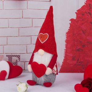 Regalo Romántico para el Día de San Valentín, Gnomo de Peluche Hecho a Mano con la Inscripción Mr & Mrs, Decoración de Duende de 14x8x28cm - Product Image 4